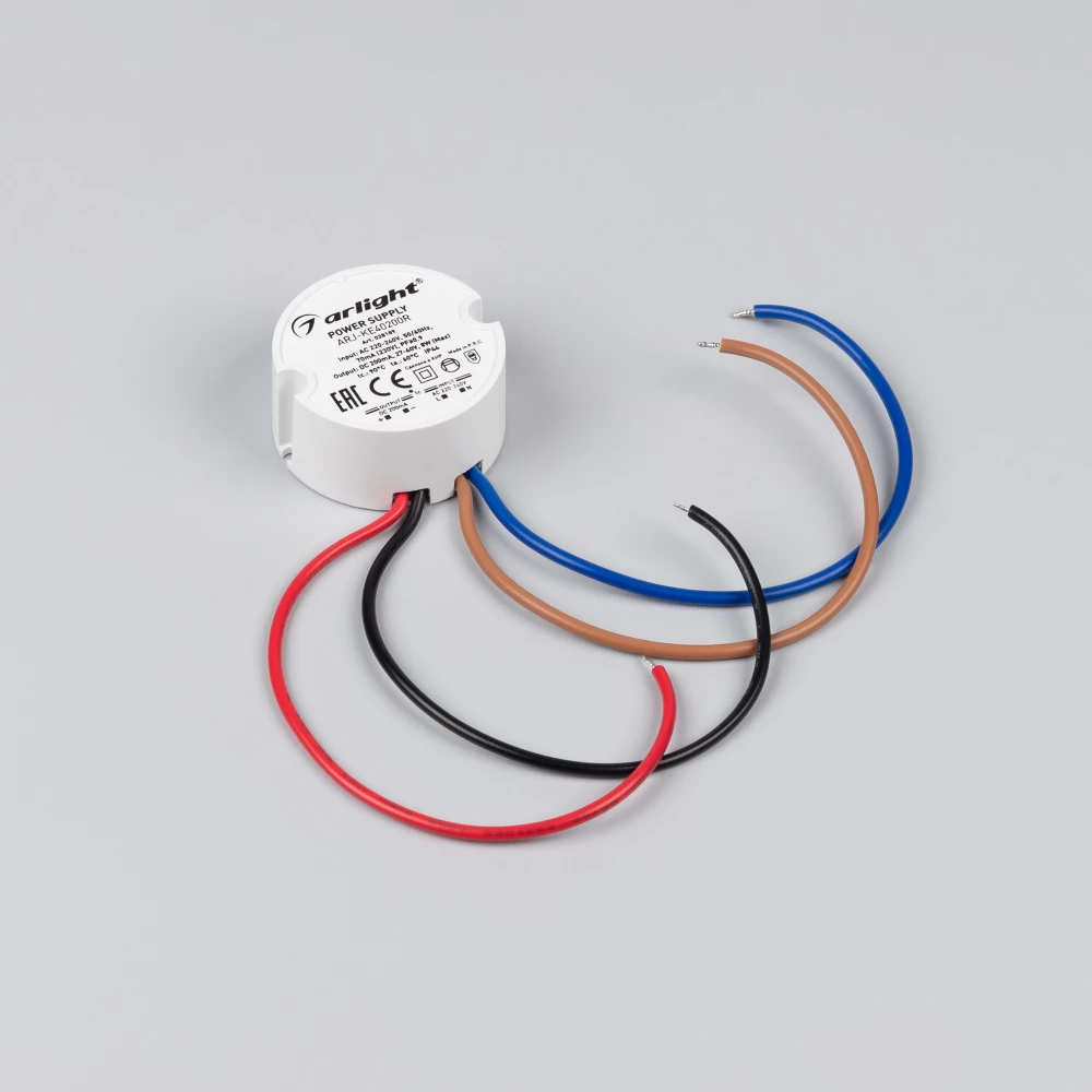 Блок питания ARJ-KE40200R (8W, 200mA, PFC) (Arlight, IP44 Пластик, 5 лет) 028189 - Viokon.com