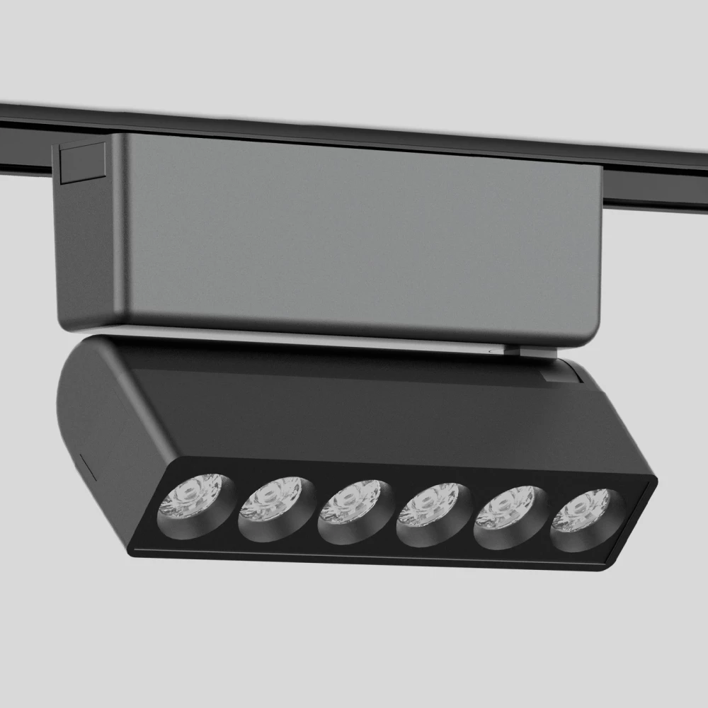 Светильник светодиодный трековый для шинопровода Magnetic Ultra Slim GV1469 BK черный IP20 6W 4200K 48V 24° 122*26*80 - Viokon.com
