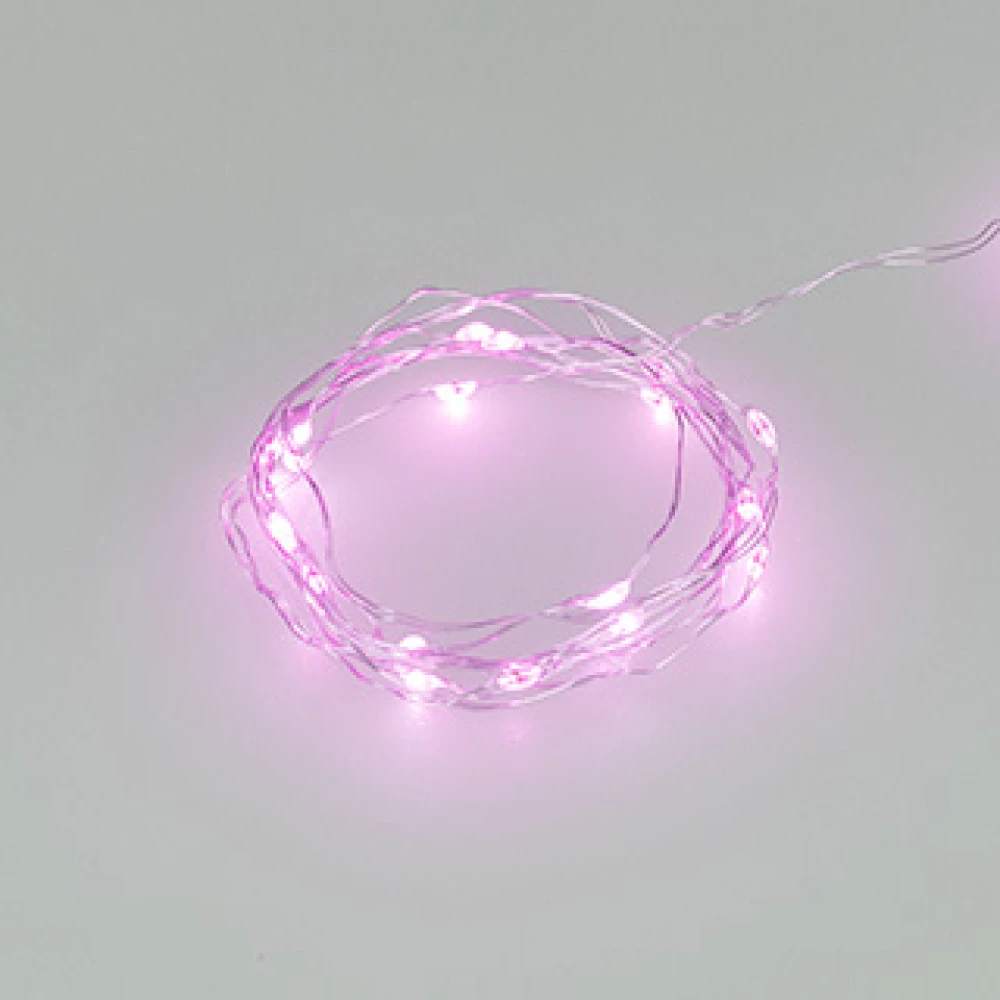 Светодиодная гирлянда ARD-DEW-HOME-2000-CLEAR-20LED-STD Purple (1.5V, Battery Pack, Cork) (Ardecoled, IP20) 048697 - Viokon.com