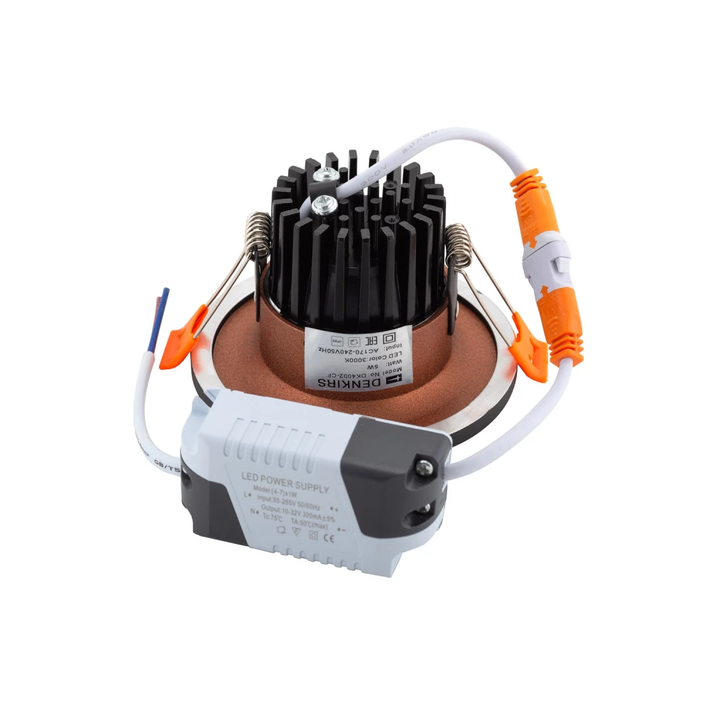 DK4002-CF Встраиваемый светильник IP 20 5 Вт LED 3000 коричневый алюминий - Viokon.com