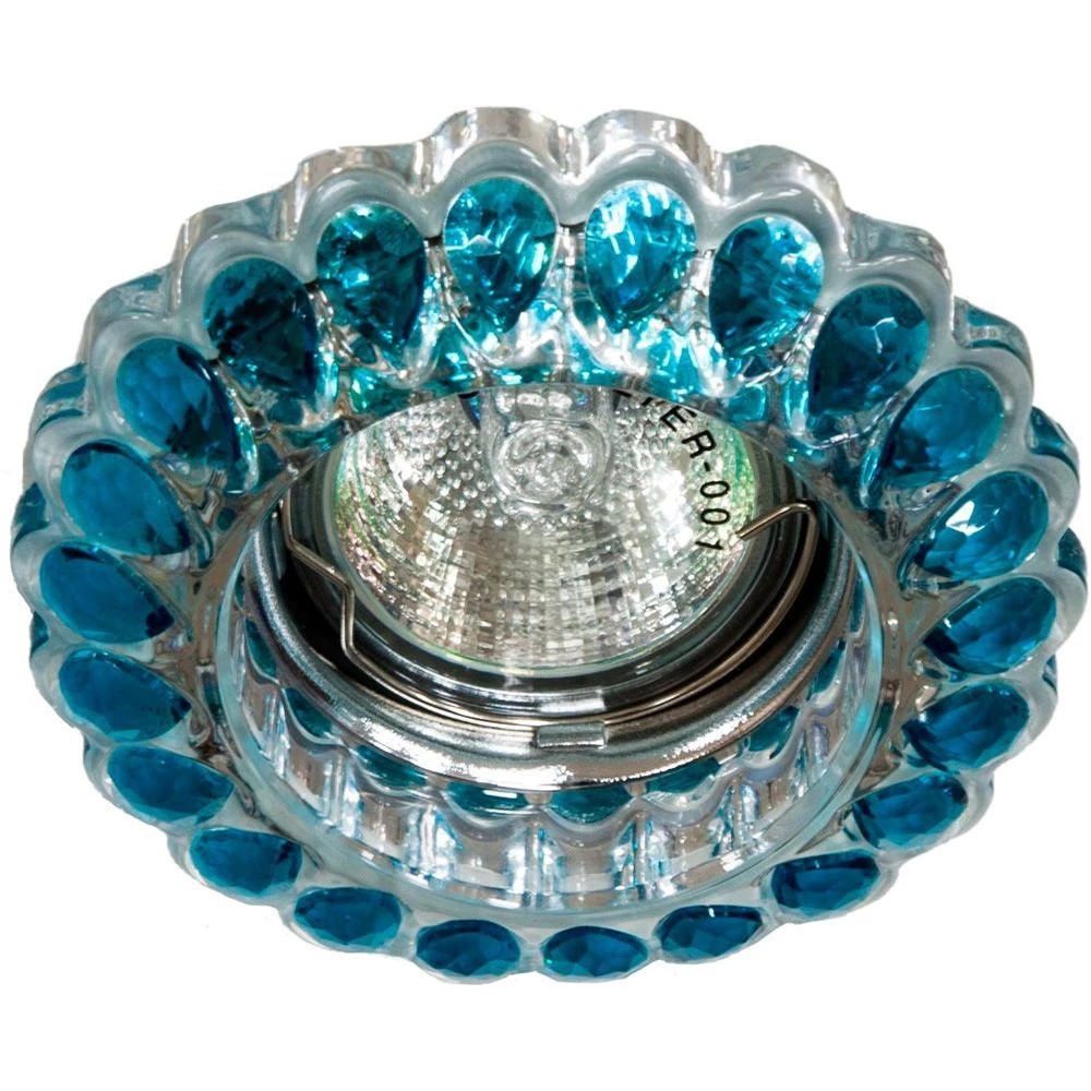 Светильник встраиваемый Feron CD99A потолочный MR16 G5.3 прозрачно-голубой (28481) - Viokon.com