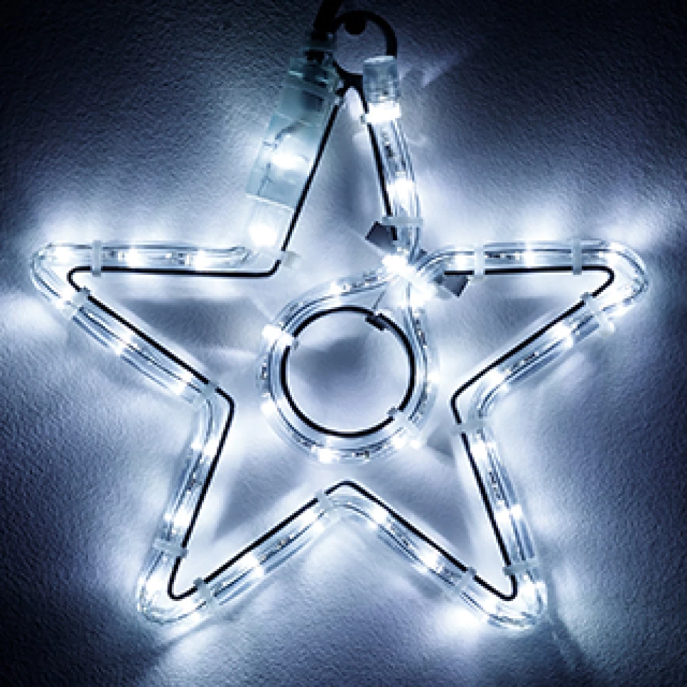 Фигура светодиодная ARD-STAR-M4-200x220-36LED White (230V, 2.5W) (Ardecoled, IP65) 034263 - Viokon.com