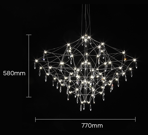 Люстра подвесная из нержавеющей стали BRILLARE 770 N - Viokon.com