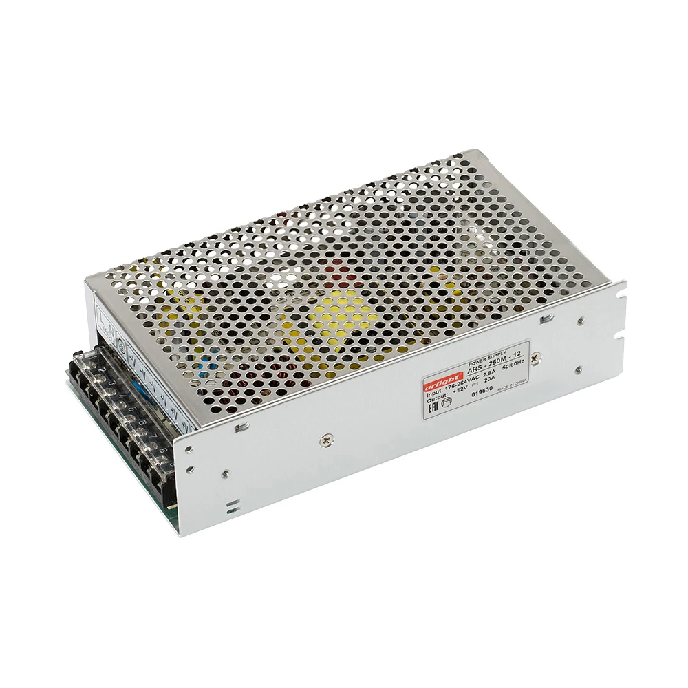 Блок питания HTS-250M-12 (12V, 20A, 240W) (Arlight, IP20 Сетка, 3 года) 020819 - Viokon.com
