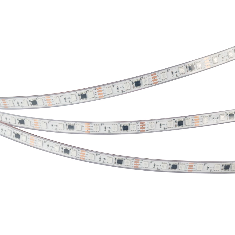 Лента герметичная SPI-PS-B60-12mm 12V RGB-PX3-BPT (12 W/m, IP67, 5060, 5m) (Arlight, бегущий огонь) 039599 - Viokon.com