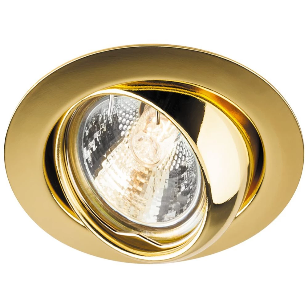 Светильник встраиваемый Feron DL12 потолочный MR16 G5.3 золотистый (15122) - Viokon.com