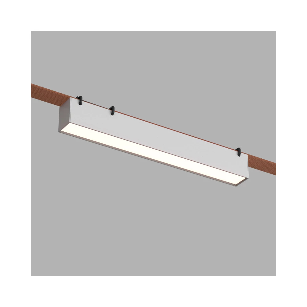 DK5674-WH Cветильник для трека-ремня Belty Smart серия Linear со светодиодом L323W40H45мм 48V DC 12W RA90 120 2700-6500K IP20 белый алюминий - Viokon.com