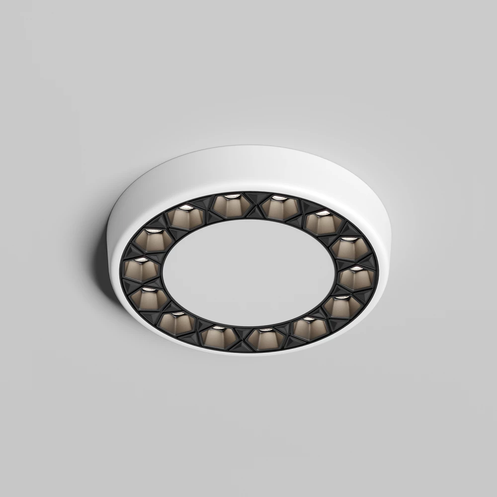 DK2441-WB Встраиваемый светильник DUAL 99 Вт LED 4000K IP 20 d120mm белыйчерный алюминийакрил - Viokon.com