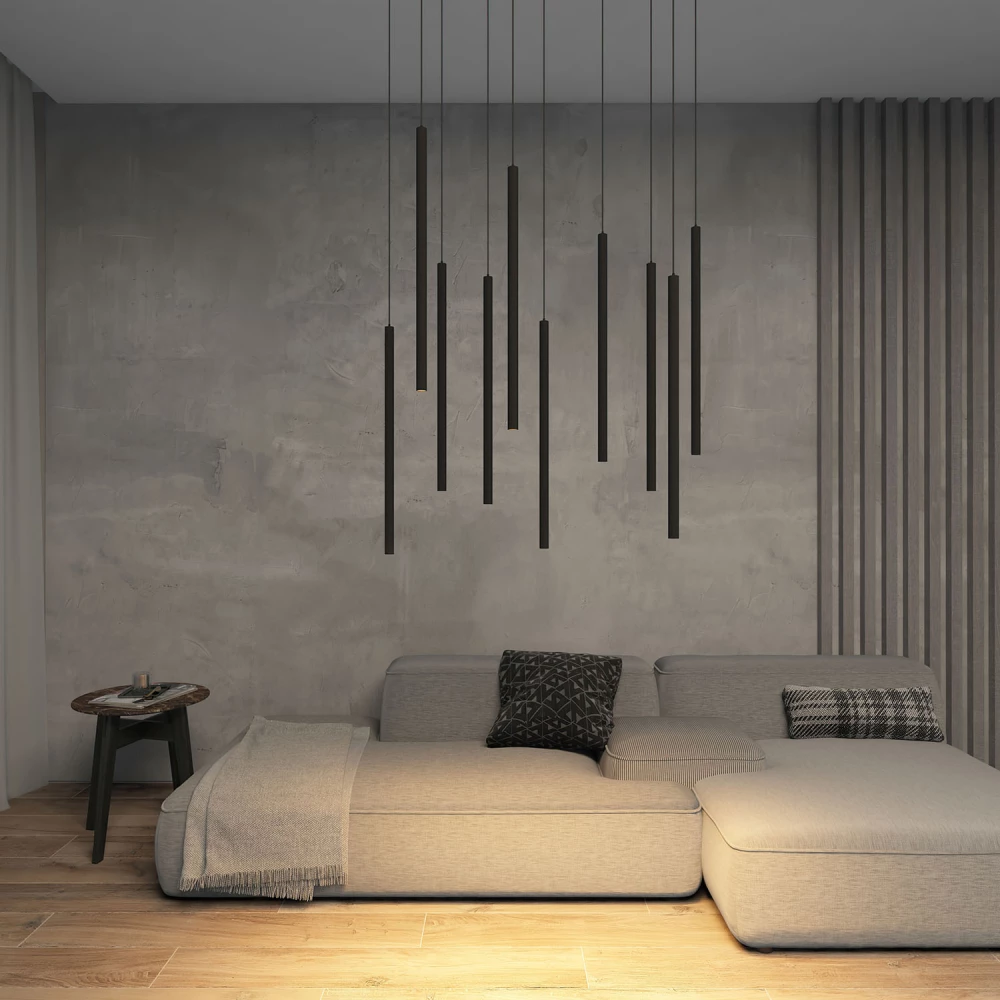 DK4303-BK Подвесной светильник со встроенным светодиодом 5W IP 20 3000K черный алюминий - Viokon.com