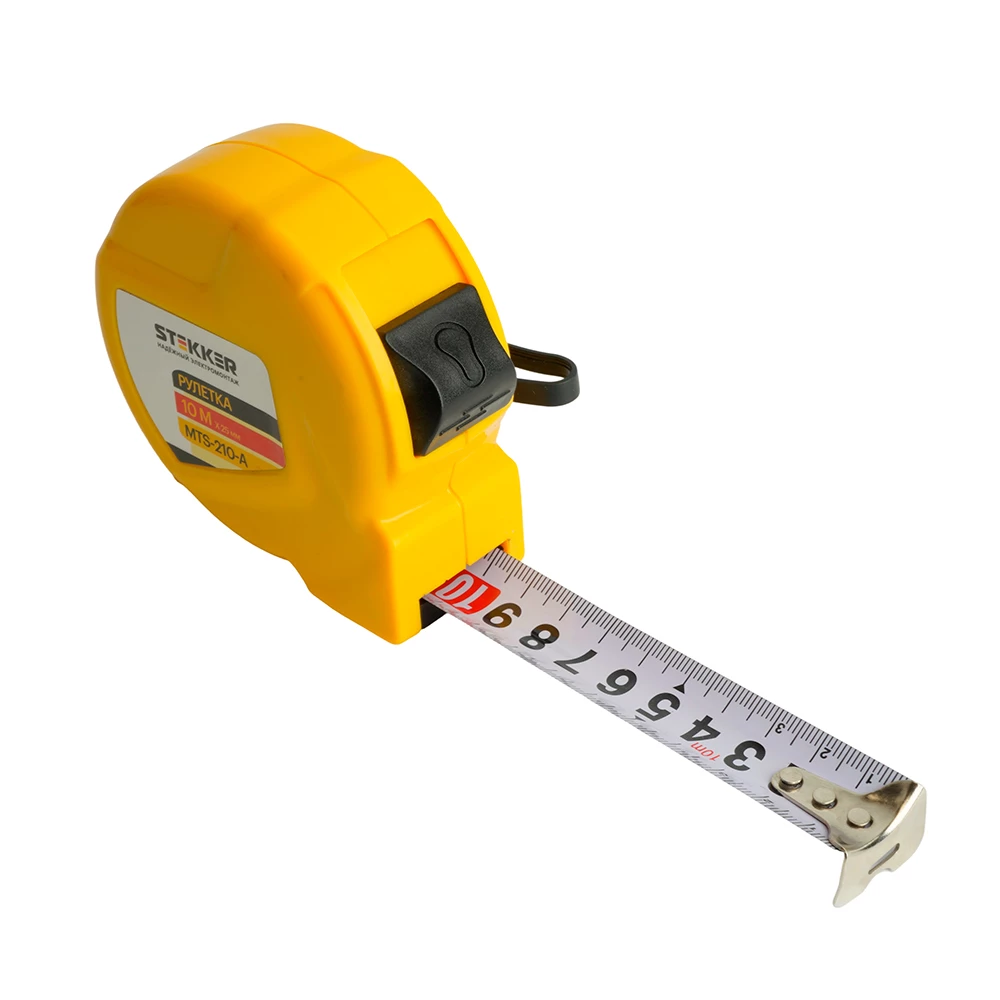 Рулетка, 10 м х 25 мм, II класс точности, пластик MTS-210-A (50208) - Viokon.com