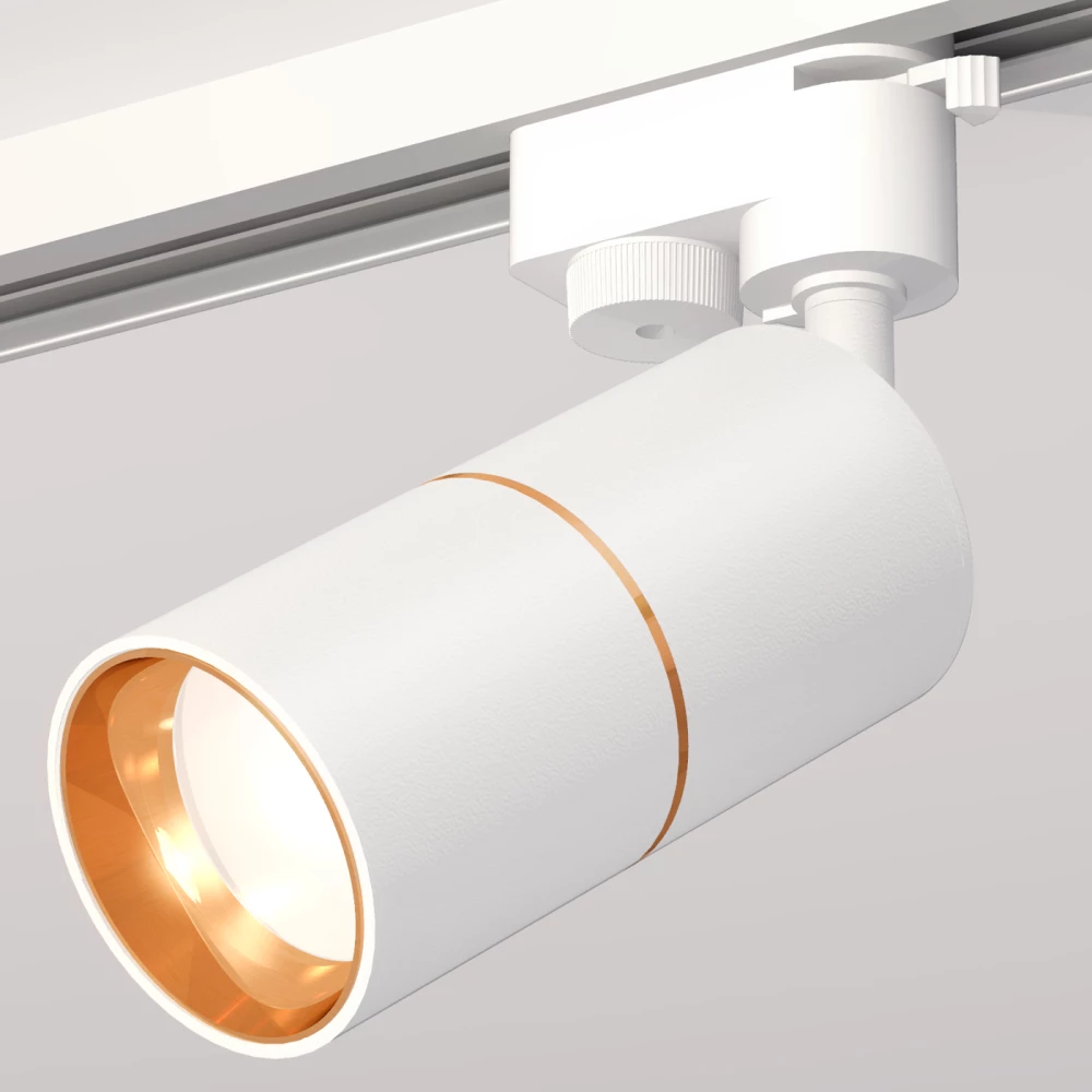 Комплект трекового однофазного светильника XT6301020 SWH/PYG белый песок/золото желтое полированное MR16 GU5.3 (A2520,C6301,A2062,C6301,N6113) - Viokon.com