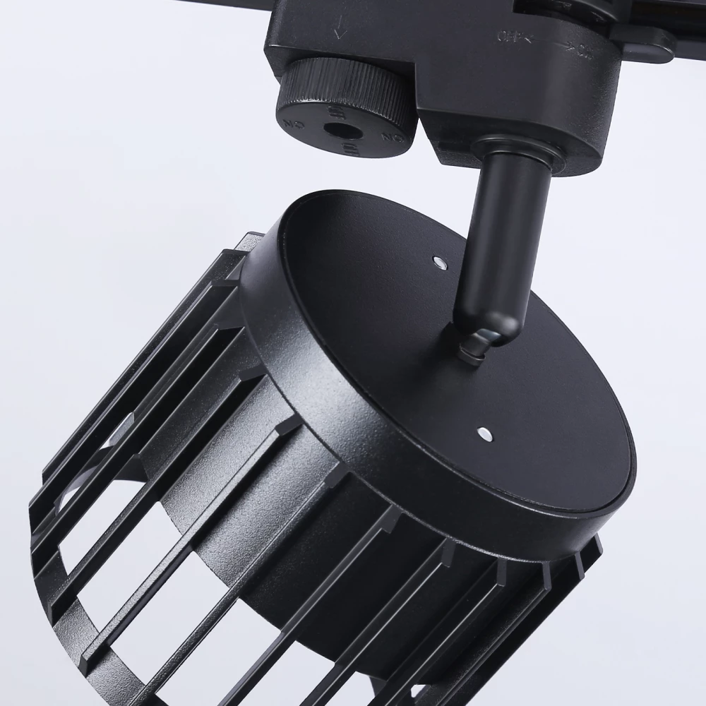 Трековый однофазный светильник со сменной лампой GL5349 BK черный GX53 D100*80 - Viokon.com