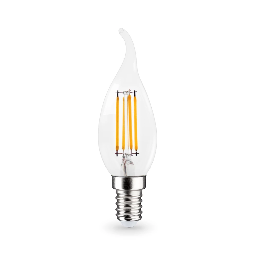 Лампа светодиодная Свеча на ветру CF35 15W 4000K 351524 Filament LED CF35 15W E14 4000K 220-240V - Viokon.com