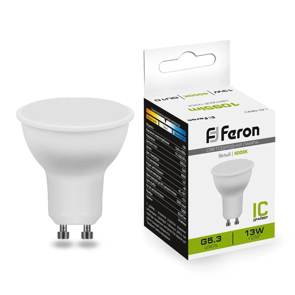 Лампа светодиодная Feron LB-960 MR16 GU10 13W 175-265V 4000K (38192) - Viokon.com