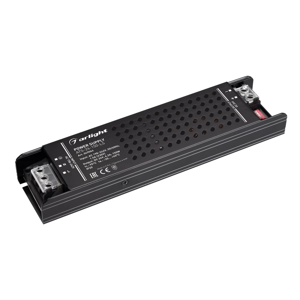 Блок питания ATS-24-150-LS (24V, 6.2A, 150W) (Arlight, IP20 Сетка, 5 лет) 049064 - Viokon.com