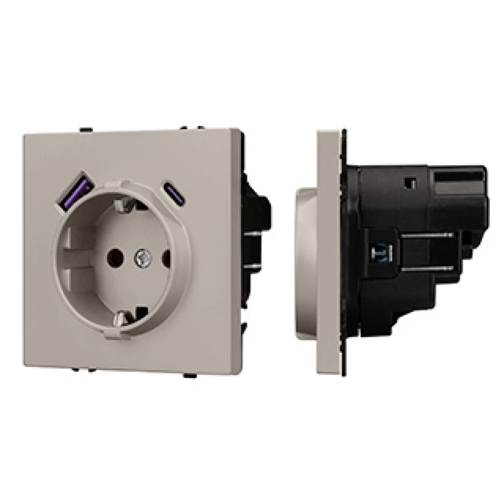 Механизм розетки с USB зарядкой SCT-NOBE-MUAC-SFPL-CA (230V, 16A) (Arlight, -) 059444 - Viokon.com