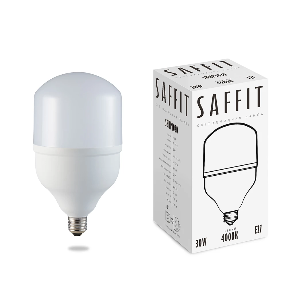 Лампа светодиодная SAFFIT SBHP1030 E27 30W 230V 4000K (55090) - Viokon.com