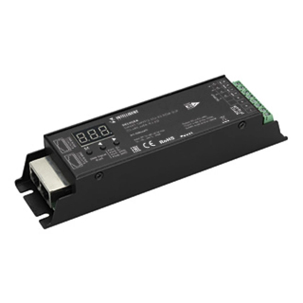 INTELLIGENT ARLIGHT Декодер SMART-DMX512-304-83-RDM-SUF Black (12-48V, 4x8A, RJ-45) (IARL, IP20 Металл, 5 лет) 028444(1) - Viokon.com