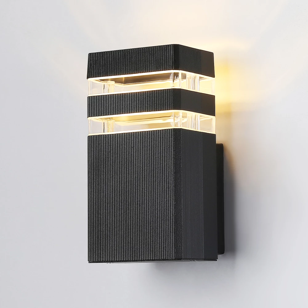 Уличный настенный архитектурный светильник ST2572 BK/CL черный/прозрачный IP54 GU10 max 35W 205*110*65 - Viokon.com