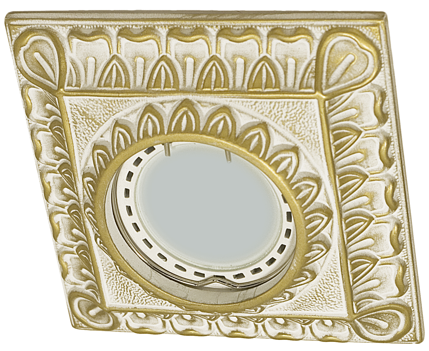 Встраиваемый гипсовый декоративный светильник RD-014 Wh/G - Viokon.com