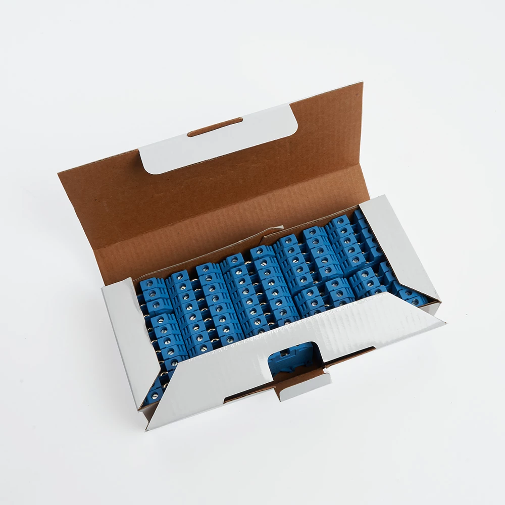 Зажим наборный изолированный (винтовой) ЗНИ - 6,0 (JXB 6), синий, STEKKER, LD551-2-60 (39360) - Viokon.com