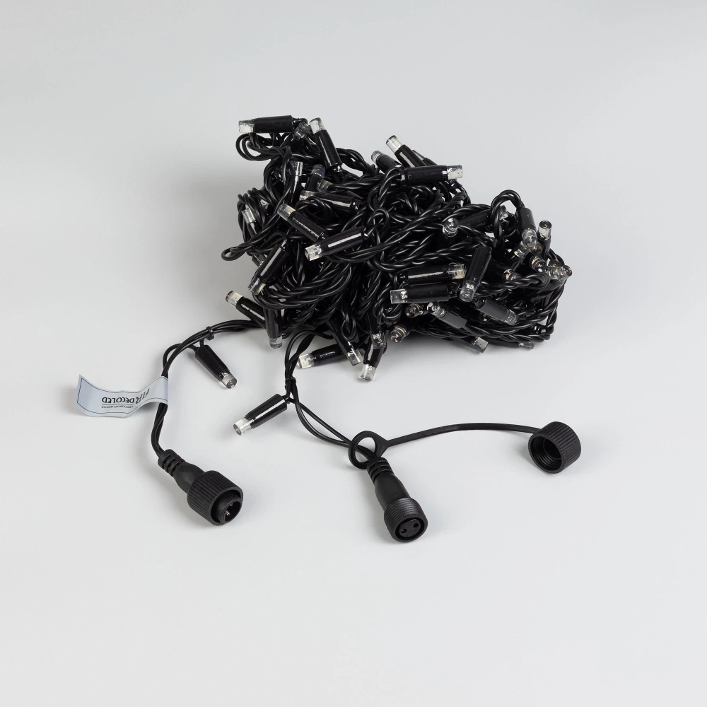 Светодиодная гирлянда ARD-STRING-CLASSIC-10000-BLACK-100LED-FLASH WARM (230V, 7W) (Ardecoled, IP65) 025795 - Viokon.com