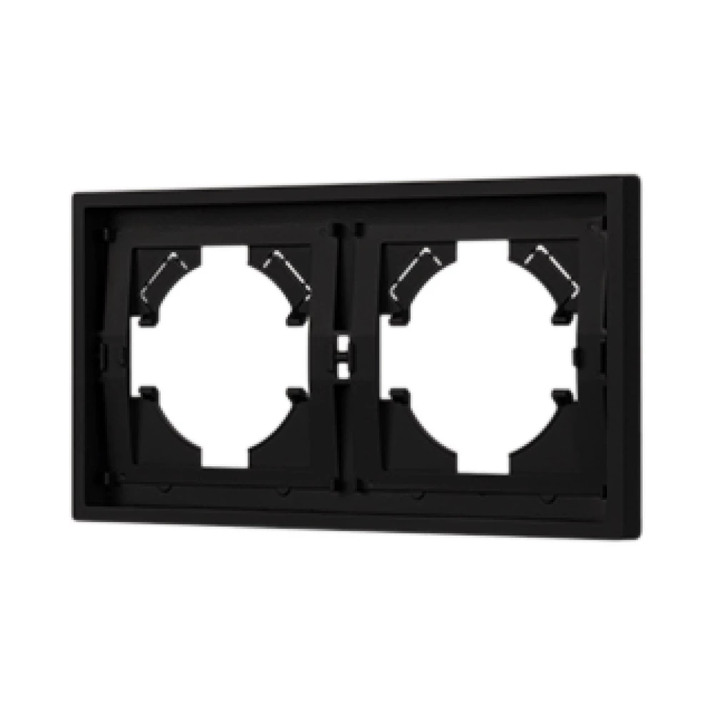 Рамка пластиковая FRM-TENDO-SFPL-2-BK (Arlight, Матовый черный) 054646 - Viokon.com