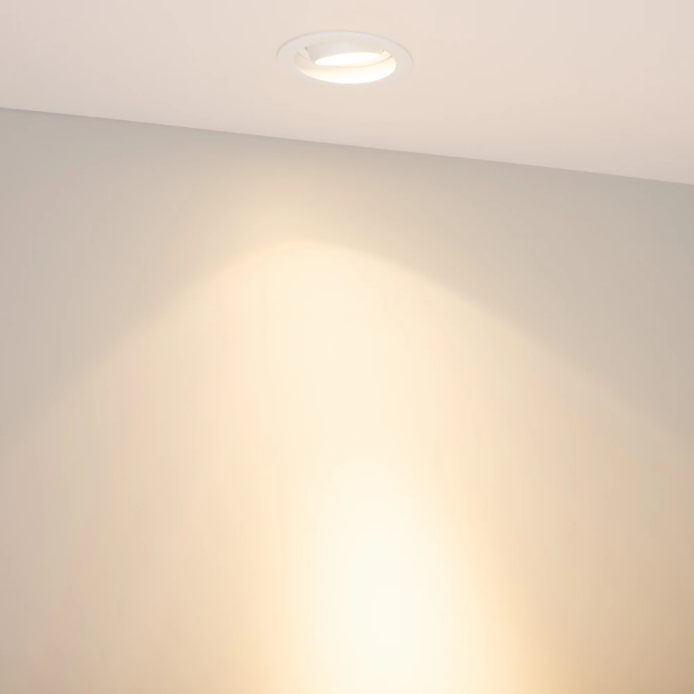 Светильник MS-VORTEX-BUILT-R90-12W Warm3000 (WH-WH, 20 deg, 230V) (Arlight, IP20 Металл, 5 лет) 056564 - Viokon.com