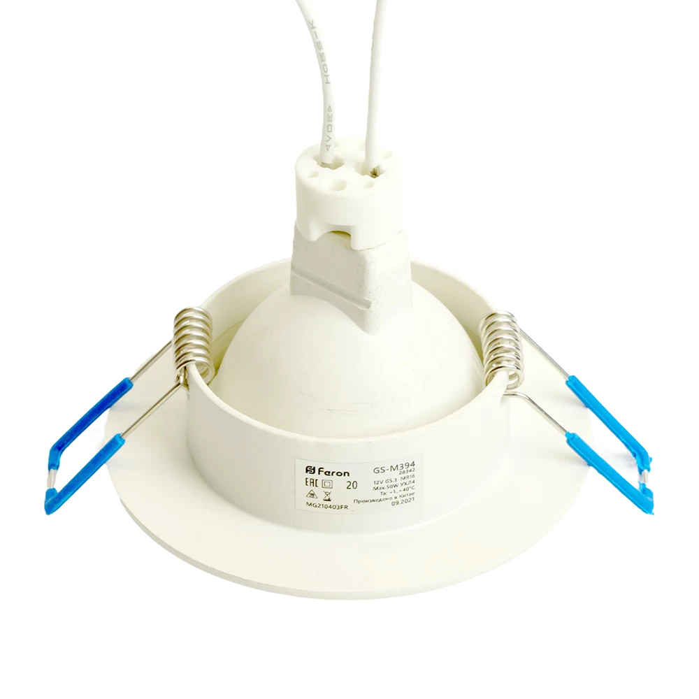 Светильник встраиваемый Feron GS-M394 потолочный MR16 G5.3 белый (28342) - Viokon.com