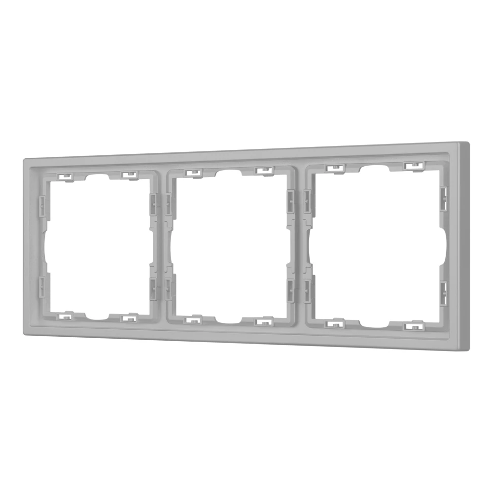 Рамка пластиковая FRM-NOBE-SFPL-3-IS (Arlight, Никель) 059459 - Viokon.com