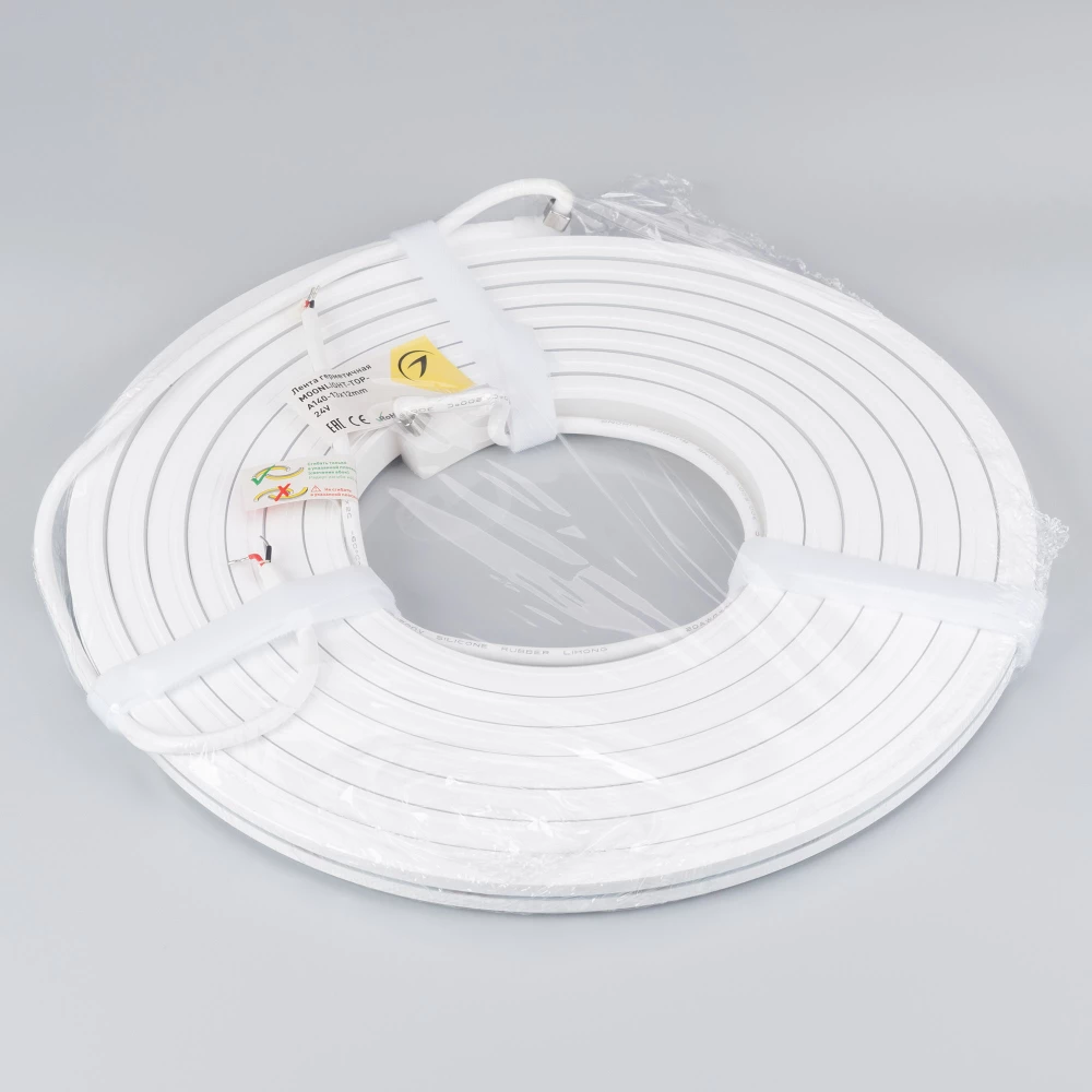Лента герметичная MOONLIGHT-TOP-A140-13x12mm 24V Day4000 (9.6 W/m, IP67, 5m, wire x2) (Arlight, Вывод боковой, 3 года) 041475 - Viokon.com