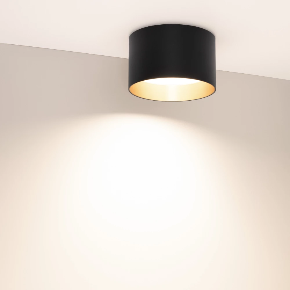 Светильник SP-BISCOTTO-R140-15W Warm3300-MIX (BK-GD, 80 deg, 230V) (Arlight, IP54 Металл, 5 лет) 055027 - Viokon.com