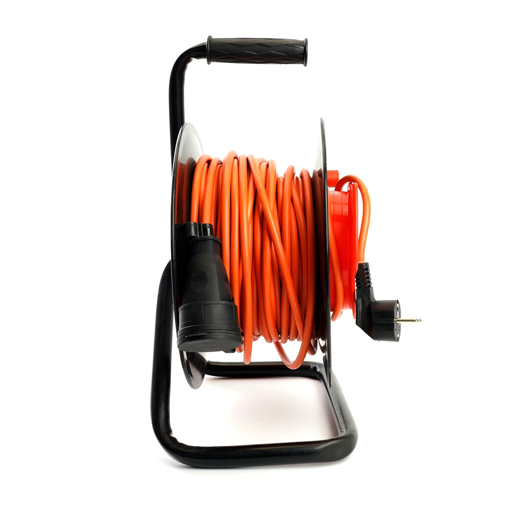 Удлинитель на пластиковой катушке STD04-10-30 (UG) 1-местный с/з 3*1,5, 30м, 250В, 16А, IP44, Standart (29409) (50175) - Viokon.com