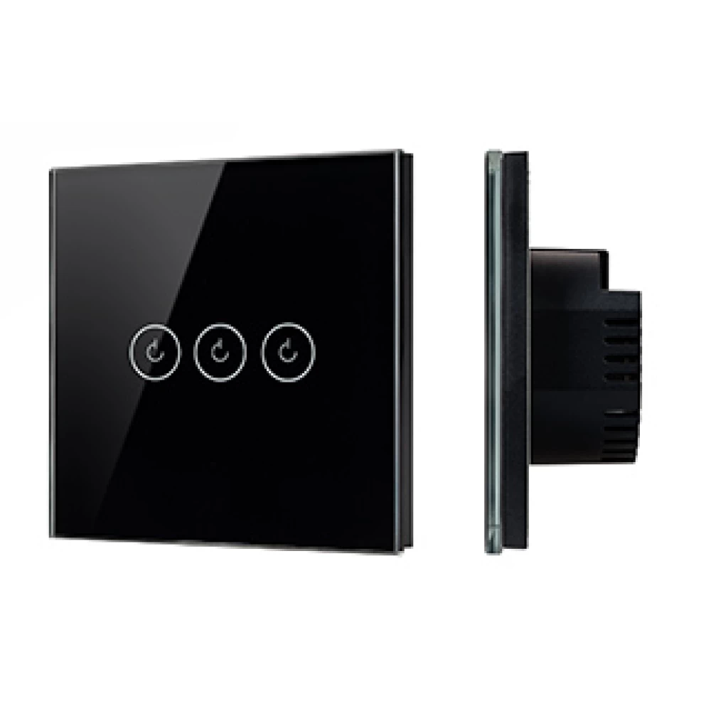 Выключатель сенсорный SWT-OMALI-S03-ZB-BK (250V, 10A, Zigbee) (Arlight, Стекло) 050046 - Viokon.com