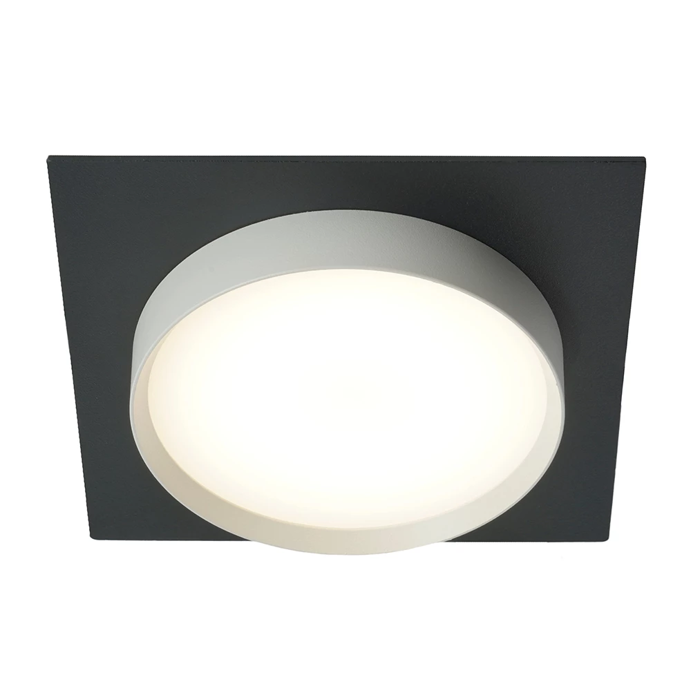 Светильник встраиваемый Feron DL506 потолочный GX53 черный + белый квадрат (51360) - Viokon.com