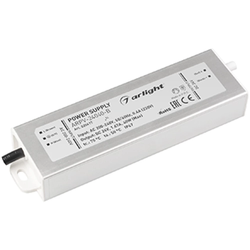 Блок питания ARPV-24040-B (24V, 1.7A, 40W) (Arlight, IP67 Металл, 3 года) 020417 - Viokon.com