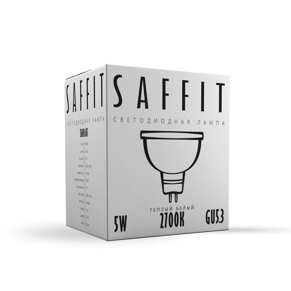 Лампа светодиодная SAFFIT SBMR1605 MR16 GU5.3 5W 2700K (55016) - Viokon.com