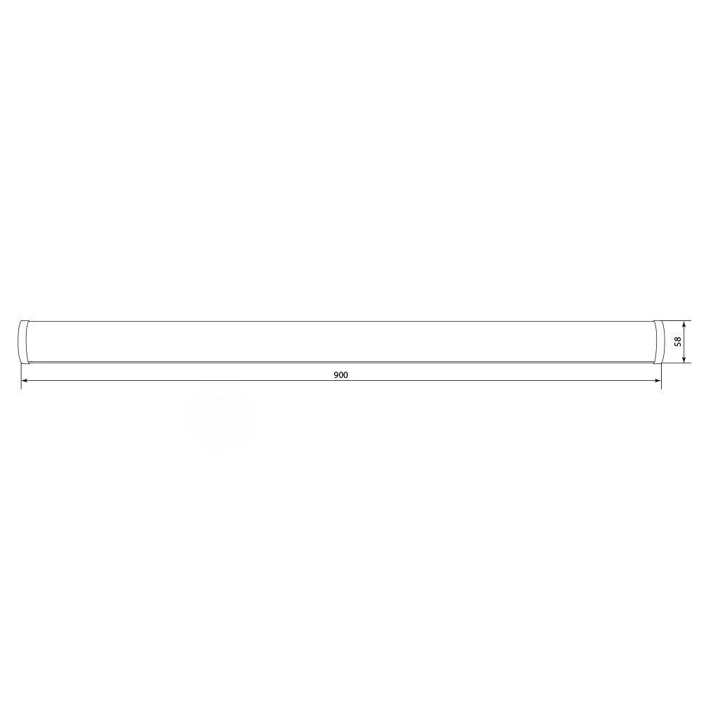 Светодиодный светильник 90LEDs 4000K 18W в пластиковом корпусе IP44, AL5049 (28592) - Viokon.com