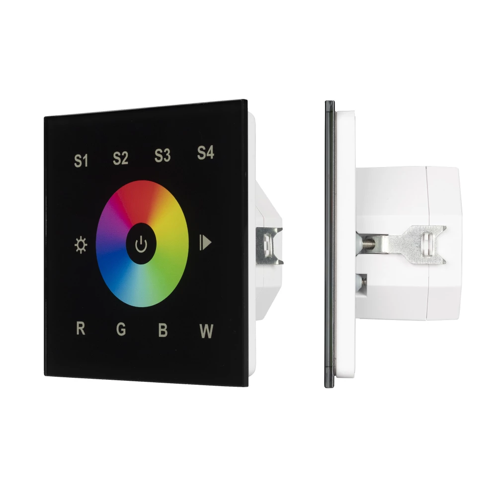 INTELLIGENT ARLIGHT Сенсорная панель DALI-901-11-1G-4SC-RGBW-DT8-IN Black (BUS/230V) (IARL, IP20 Пластик, 3 года) 037199 - Viokon.com