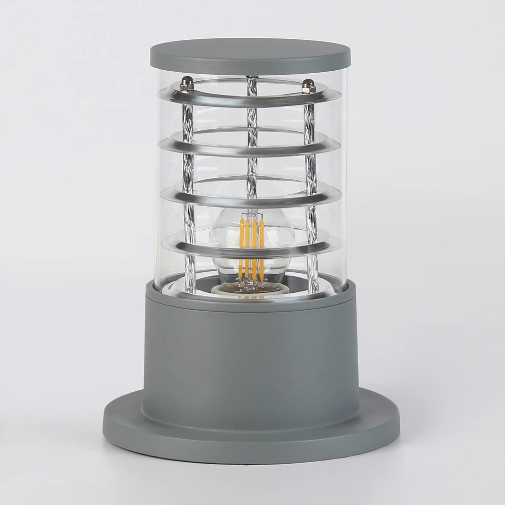 Уличный ландшафтный светильник ST2531 GR/CL серый/прозрачный IP54 E27 max 11W D108*200 - Viokon.com