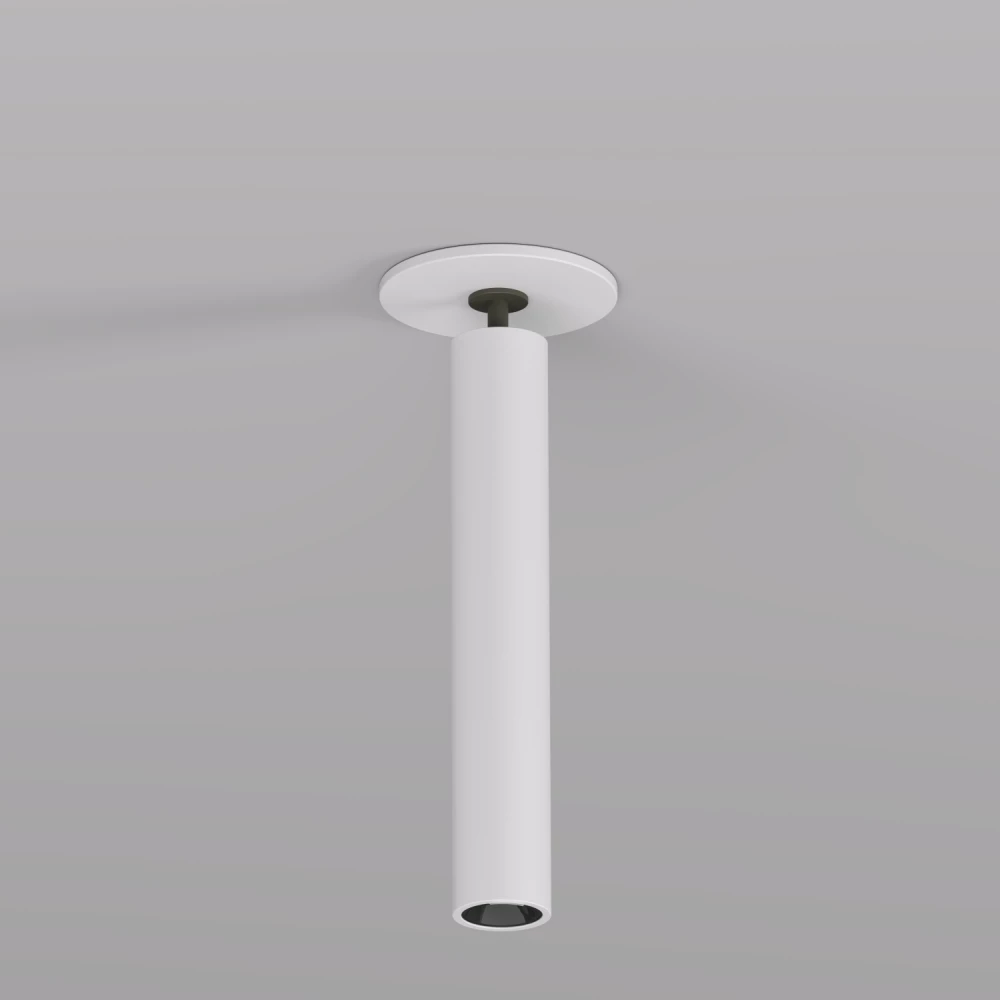 DK2517-WB Поворотный встраиваемый светильник SPACE со светодиодом H138mm d23mm 220V 8W 38 4000К IP20 белыйчерный алюминий - Viokon.com