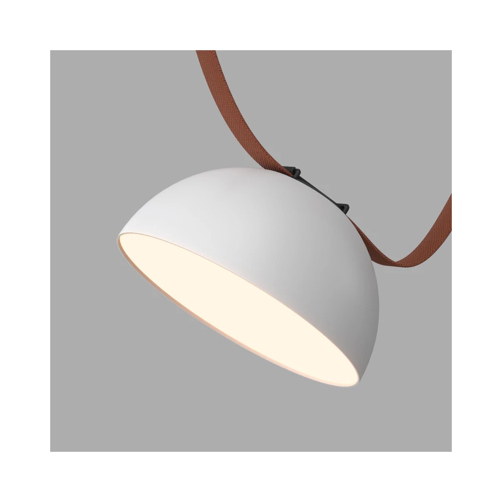 DK5561-WHBK Cветильник для трека-ремня Belty серия Flow со светодиодом D220H117мм 48V DC 24W RA90 120 3000K IP20 белый с черным алюминий - Viokon.com