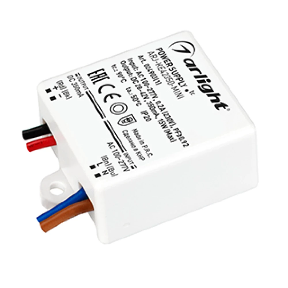 Блок питания ARJ-KE42350-MINI (15W, 350mA, PFC) (Arlight, IP20 Пластик, 5 лет) 024903(1) - Viokon.com