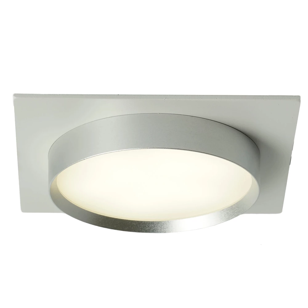 Светильник встраиваемый Feron DL506 потолочный GX53 белый + серебро квадрат (51361) - Viokon.com