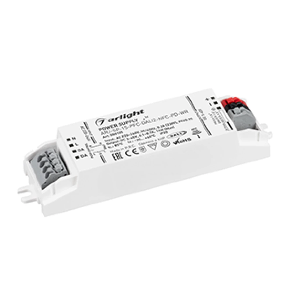 Блок питания ARJ-SP-15-PFC-DALI2-NFC-PD-WR (15W, 3-45V, 0.1-0.7A) (Arlight, IP20 Пластик, 5 лет) 050105 - Viokon.com