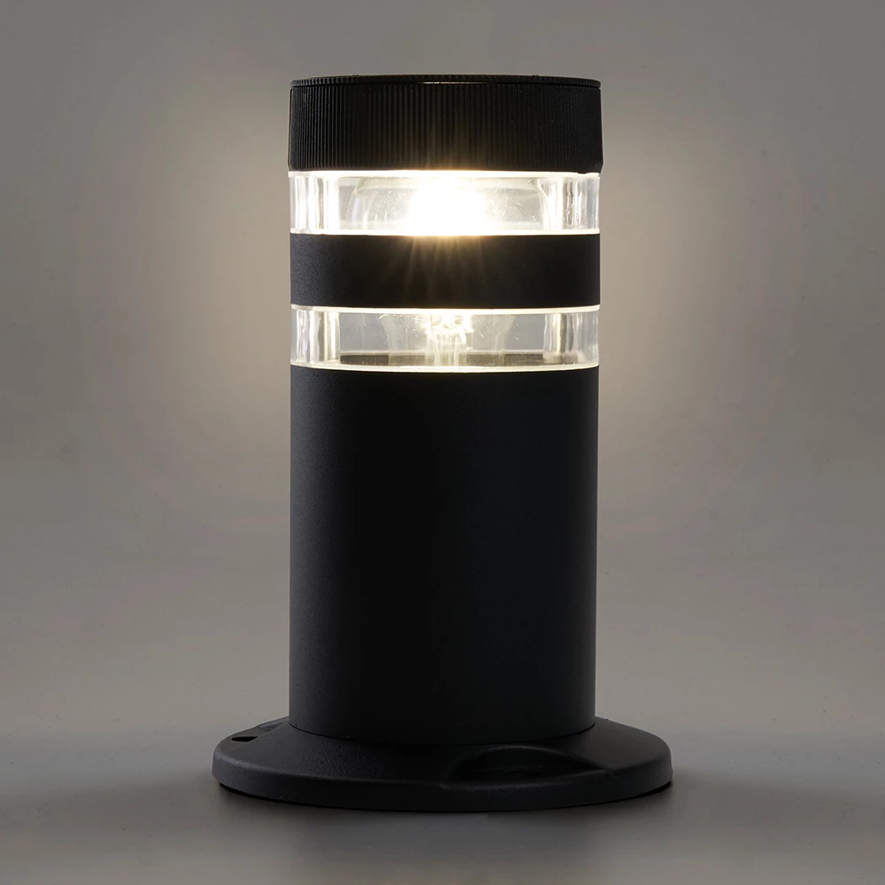 Светильник садово-парковый Feron DH0810, столб,  E27 230V, черный (48342) - Viokon.com