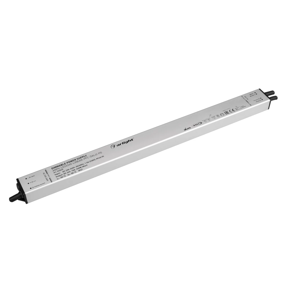Блок питания ARPV-LG24240-LINEAR-PFC-DALI2-PD (24V, 10A, 240W) (Arlight, IP67 Металл, 5 лет) 033539 - Viokon.com