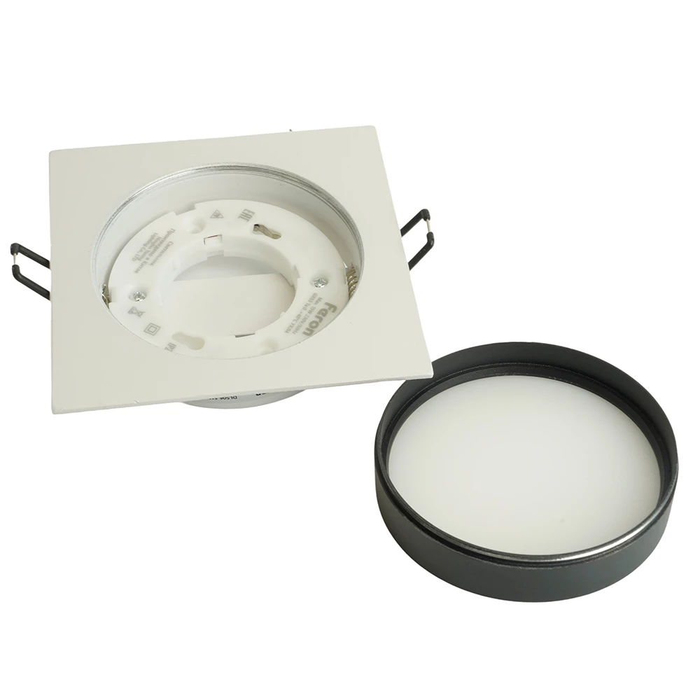 Светильник встраиваемый Feron DL506 потолочный GX53 белый + черный квадрат (51359) - Viokon.com