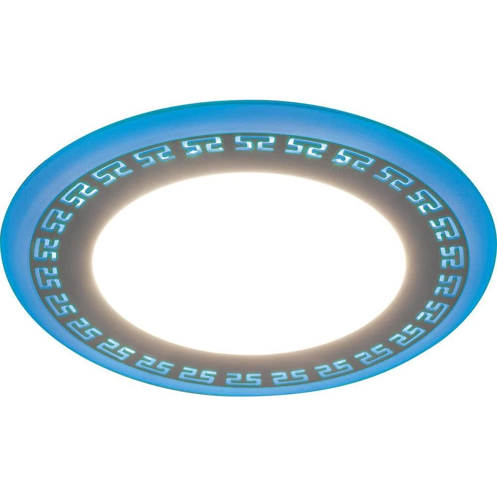 Светодиодный светильник Feron AL2440 встраиваемый 6W 4000K с синей подсветкой, белый (29592) - Viokon.com