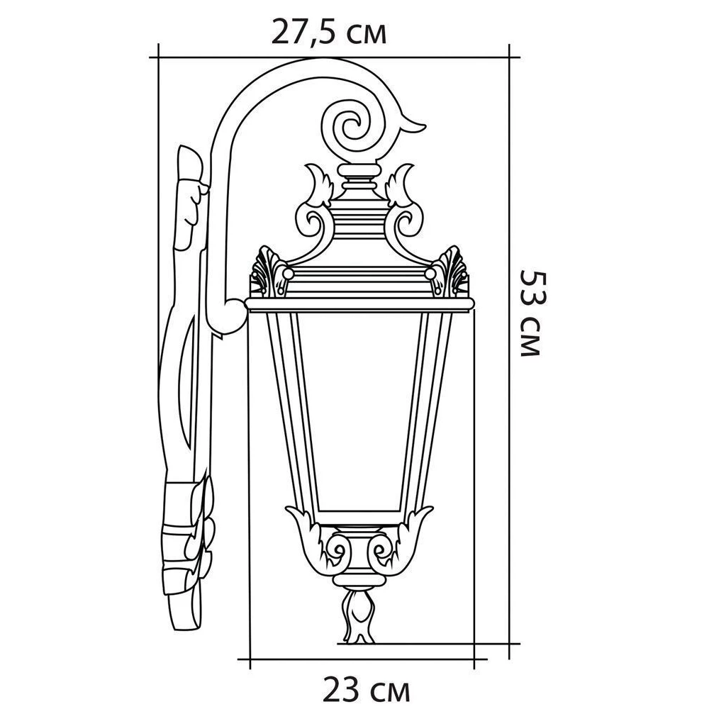 Светильник садово-парковый Feron PL4002 круглый на стену вниз 60W 230V E27, черный (11358) - Viokon.com